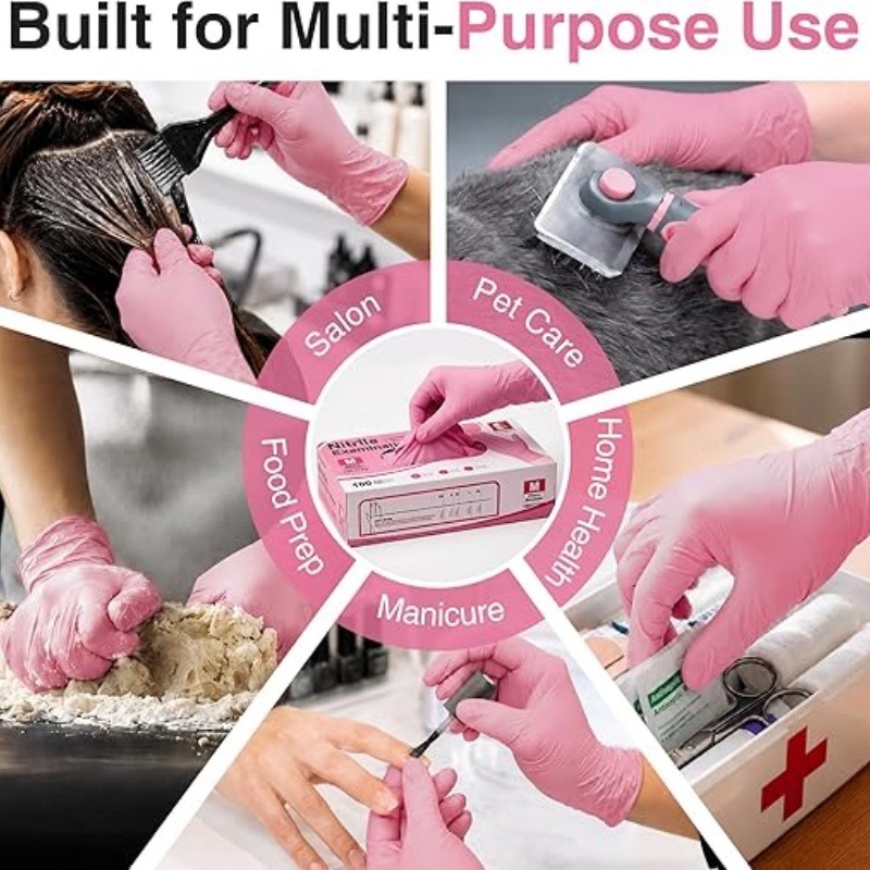 Pink Nitrile Disposable Gloves - огляд і ціна Latex Disposable Glove