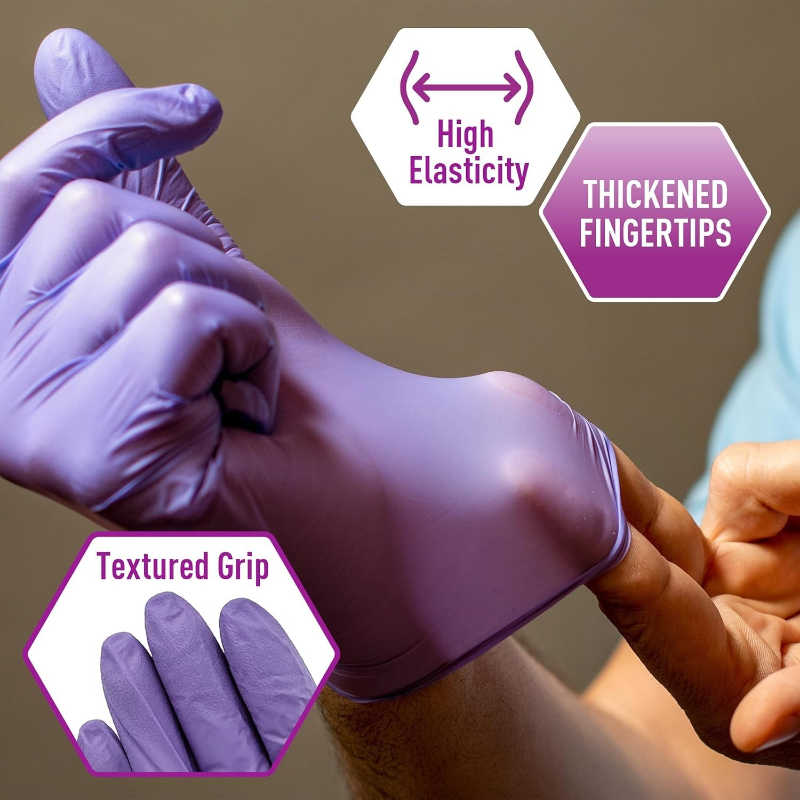 Soft Max Purple Nitrile Gloves - огляд і ціна Exam Glove Nitrile