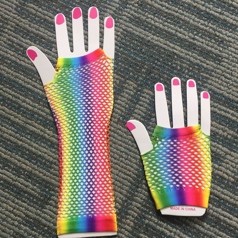 1 Pair Women Long Fishnet Net  - огляд і ціна Fingerless Glove Knit