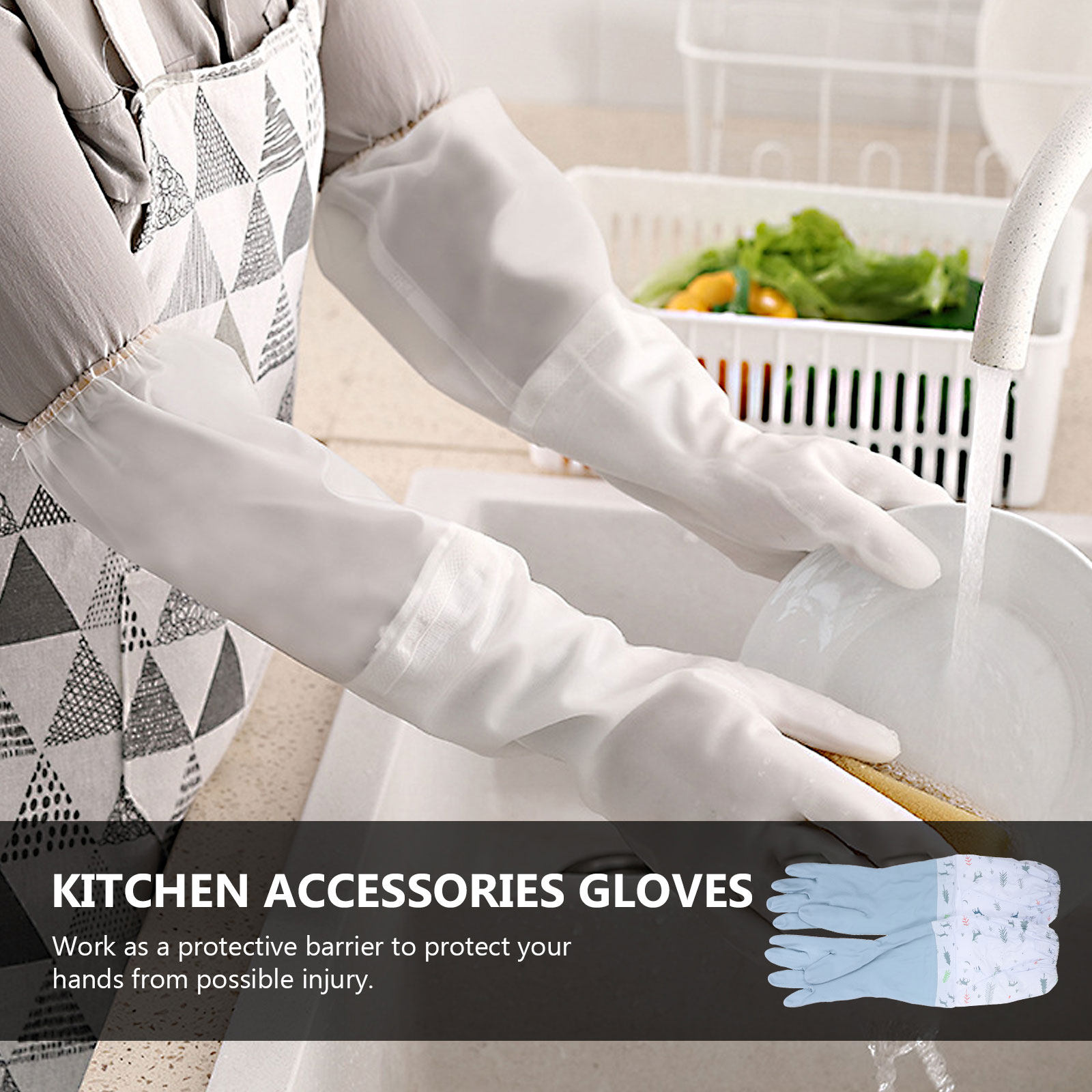 2 Pair Gloves Cleaning Waterpr - огляд і ціна Dish Glove Rubber